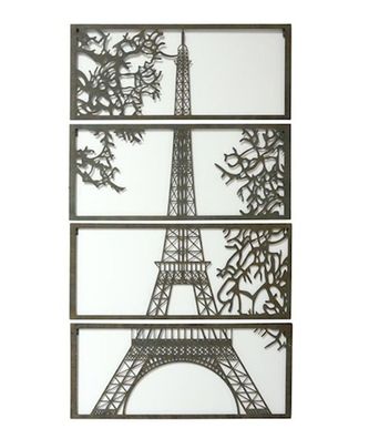 Wanddekoration Metall Eifelturm Paris 4-teilig H 120 cm Wanddeko Wandbild Metallbild