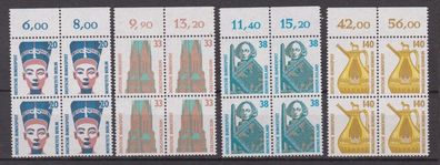 BRD 1989 postfrisch Sehenswürdigkeiten 4er Block Oberrand Michel-Nr. 1398A-1401A