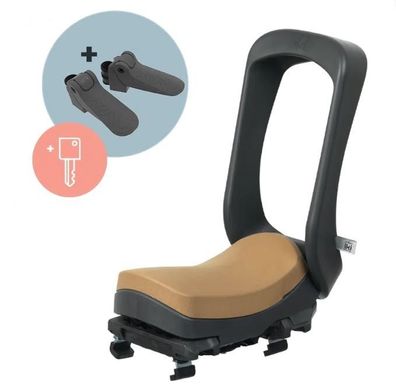 Urban Iki Junior Kindersitz 5-10 Jahre 22-35kg Fussstützen abschließbar schwarz braun