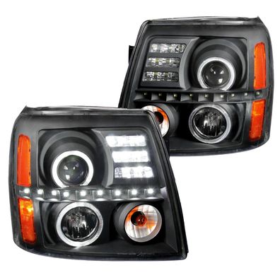 Cadillac Escalade 2002 - 2006 Projector Scheinwerfer Angeleyes Schwarz 02 EXT