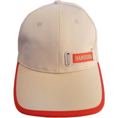 Hamburg Baseballcap - Unisex Schirmmütze mit Anker und HH Schriftzug Beige