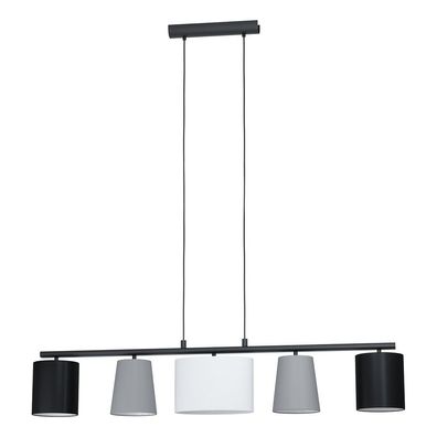 EGLO Pendelleuchte "ALMEIDA 1" Stahl, extil, chwarz, eiss, rau 120cm 98588
