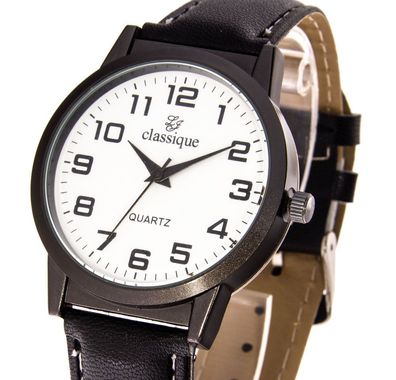 Herrenuhr Classique anthrazit weiß 40mm