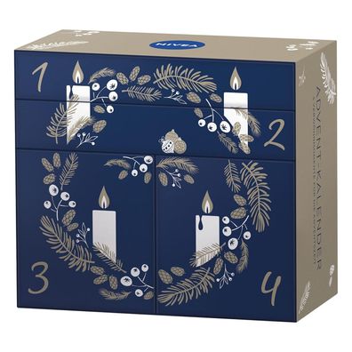 NIVEA Adventskalender 2022 4 Türchen Weihnachtskalender Pflegeprodukte Geschenk,
