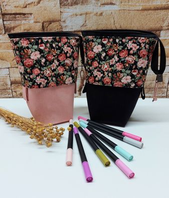Stiftemäppchen Stifteaufbewahrung Aufbewahrung für Utensilien Popup-Mäppchen - Rosen