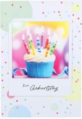 3D Polaroid Klappkarte - Zum Geburtstag