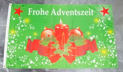 Fahne Flagge Weihnachten Frohe Adventszeit - 90 x 150 cm