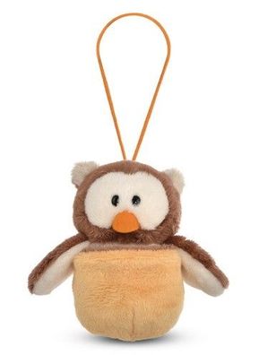 NICI The Owlsons Eule Oscar Wendeplüsch im Nest Farbe Gelb Loop GREEN Neuware