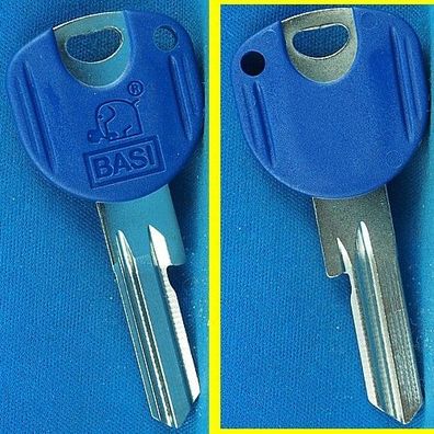 Original Basi Schlüsselrohling mit Kunststoffkopf für verschiedene Basi Profil CO