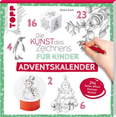 Die Kunst des Zeichnens für Kinder Adventskalender | Gecko Keck | Taschenbuch