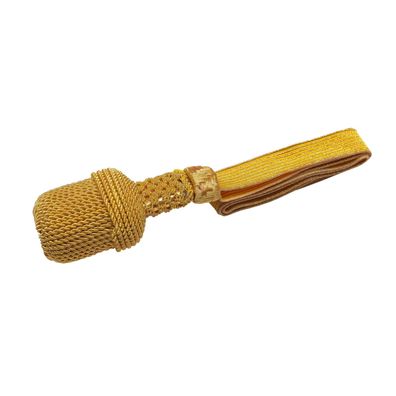 Gold Portepee mit Tresse - ovale Quaste (kleine Ausführung)