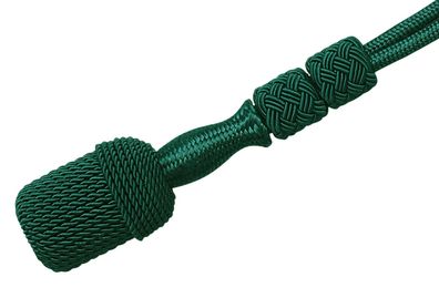 Dunkelgrün Portepee mit Rundschnur Knot - kleine, runde Quaste
