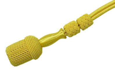 Gelb Portepee mit Rundschnur Knot - kleine, runde Quaste