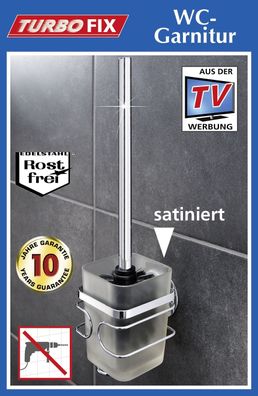 TurboFIX WC-Garnitur Edelstahl HxBxT: 37 x 9 x 10,5 cm