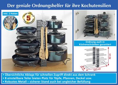Töpfe-und Pfannenständer 3in1