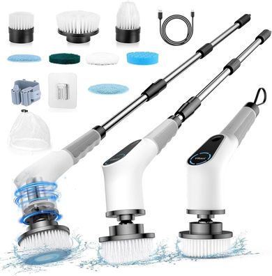 Electric Cleaning Brush, 8-in-1 Electric Cleaning Brush with Interchangeable Drill Br