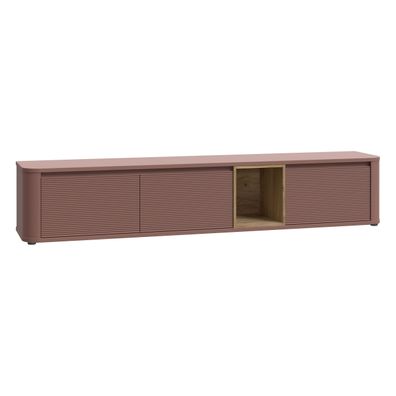 Fernsehschrank Breathtaker BTHTH141-Q191 Tv - Lowboard Terrakotta / Mauvella Eiche