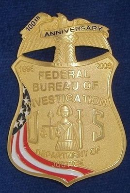 FBI 100th Anniversary Badge / US police badge / Polizeimarke