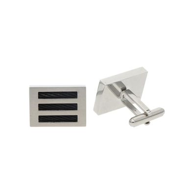 JuwelmaLux Manschettenknöpfe Edelstahl schwarz beschichtet JL28-01-1070