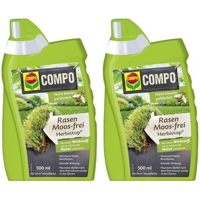 COMPO BIO Rasen Moos-frei Herbistop® - 500 ml x 2