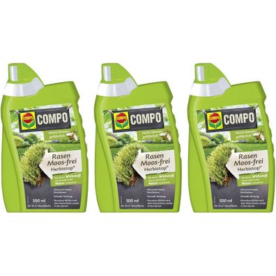 COMPO BIO Rasen Moos-frei Herbistop® - 500 ml x 3
