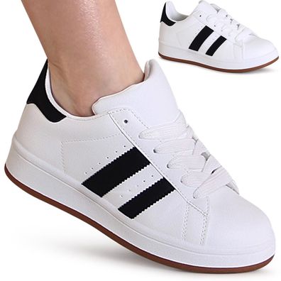 topschuhe24 3151 Damen Sneaker Skater Turnschuhe