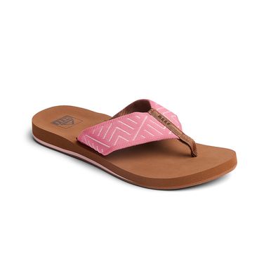 REEF Women Flip Flop Spring Woven strawberry pink