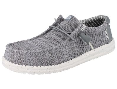 HEY DUDE Wally Herren Schlupfsneaker Slipper Halbschuhe grau Textil Leichtgewicht