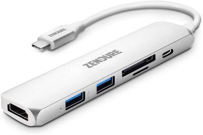 6in1 USBC Hub 49W PD Digital AV Port AdapterKabel HDMI 4K USB 3.0 3.1 microSD