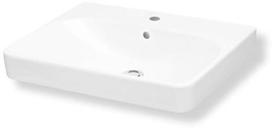 Geberit M100 E-Waschtisch eckige Form 600x480mm weiß