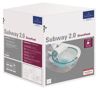 Villeroy & Boch Combi-Pack Wand-Tiefspül-WC Subway 2.0