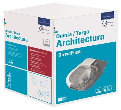 Villeroy & Boch Combi-Pack Wand-Tiefspül-WC Architectura