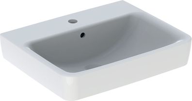 Geberit Waschtisch Renova Plan mit Hahnloch, mit ÜL 550x440mm weiß