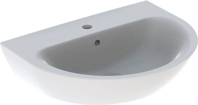 Geberit Waschtisch Renova mit HL mittig, mit ÜL 650x500mm weiß