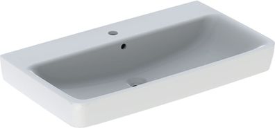 Geberit Waschtisch Renova Plan mit Hahnloch, mit ÜL 850x480mm weiß