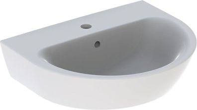 Geberit Waschtisch Renova mit HL mittig, mit ÜL 550x450mm weiß