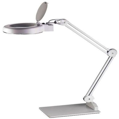Lupenleuchte LED mit Doppelarm und stabilem Tischfuß 9225