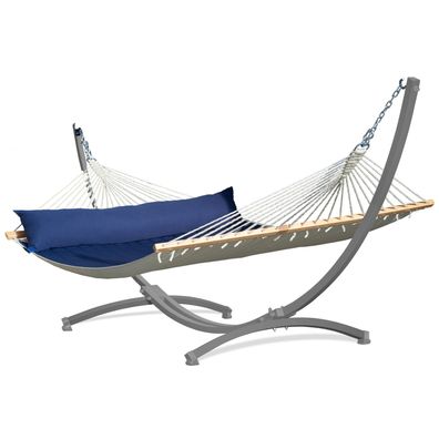 Potenza Hängematte 210x140cm mit Verzinkung Gestell für 2 Personen Stabhängematte