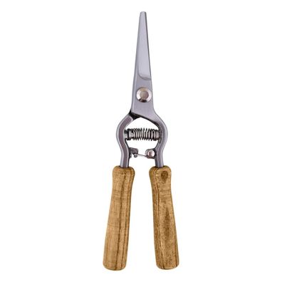Blumenschere Retro Gartenschere Rosenschere Bypass Schere Griffe aus Eschenholz