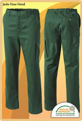 Arbeitshose Bundhose Grün in Normal-, Kurz-, Bauch- und Schlankgröße