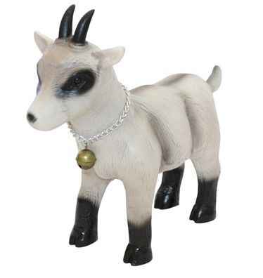 Gartenfigur Ziegenbock stehend Deko Tierfigur L 37cm Kunststoff Garten & Innenbereich