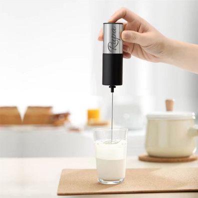 Rupa Elektrischer Milchaufschäumer, Handheld Stab, Batteriebetrieben - Edelstahl