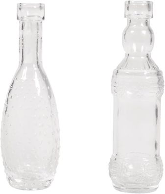 Rayher Mini Vasen 2 Stück Glas Glasgefäß Glasflasche Flasche 46053000