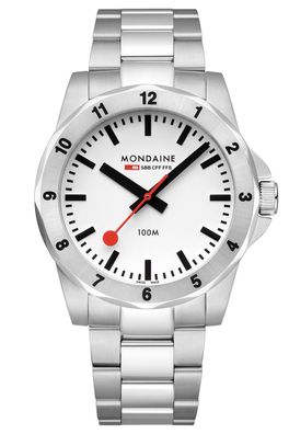 Mondaine Herrenuhr Numeri Quarz Edelstahl 42 mm MSN.4211B. SK