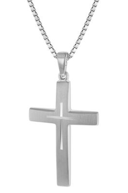 trendor Schmuck Silber Kreuz mit Kette für Herren 60705