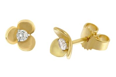 GLIZZ Schmuck Damen-Ohrringe Gold 333/8K Zirkonia Ohrstecker GL8318