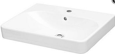 Geberit M100 E-Waschtisch eckige Form 750x480mm weiß