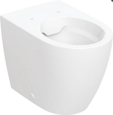 GE iCon Stand-WC Tiefspüler, wandbündig geschl. Form, Rimfree, weiß