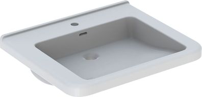 Geberit Waschtisch Renova Comfort unterfhb. m Hahnloch m ÜL 650x550mm weiß