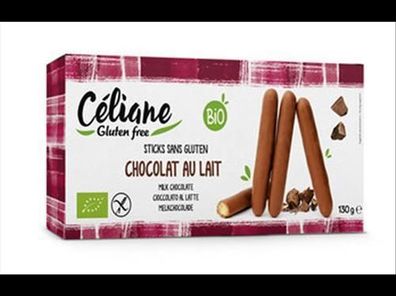 Céliane 3x Milchschokoladen-Sticks glutenfrei 130g